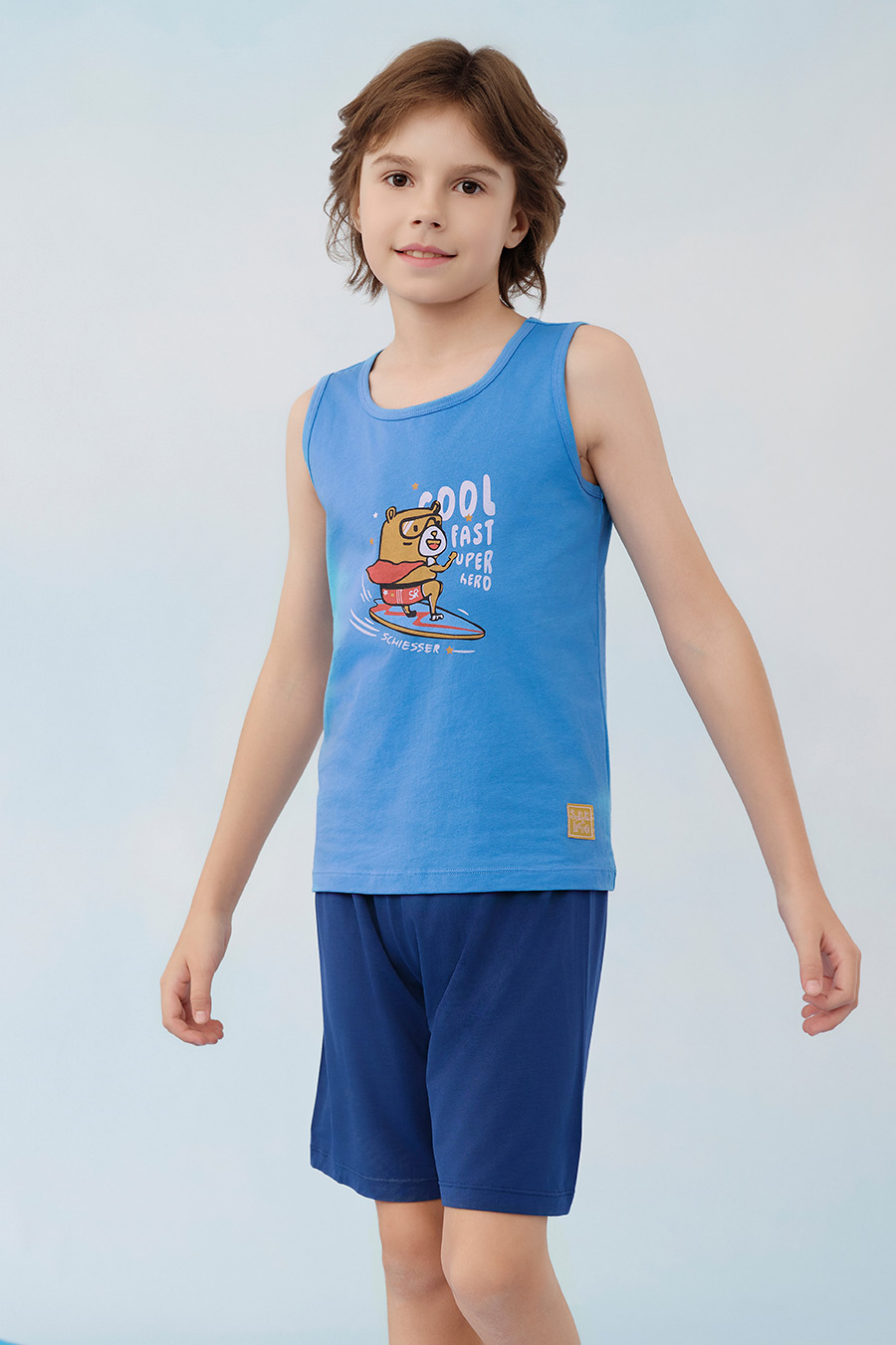 SCHIESSER Boy's Pure Cotton Soft Skin-Friendly Homewear Tank Top