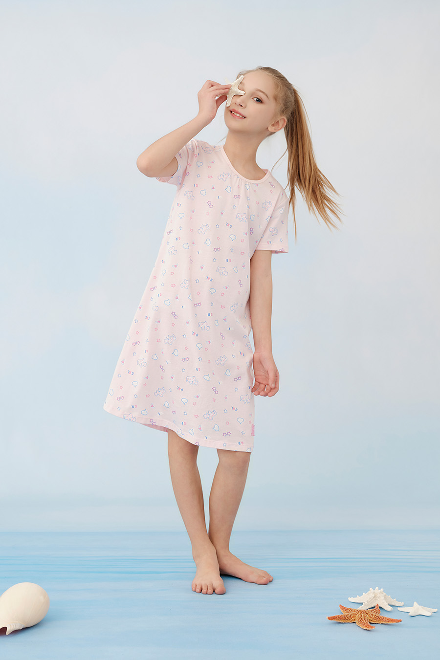 SCHIESSER Girl's Pure Cotton Soft Skin-Friendly Sleepwear Night Dress