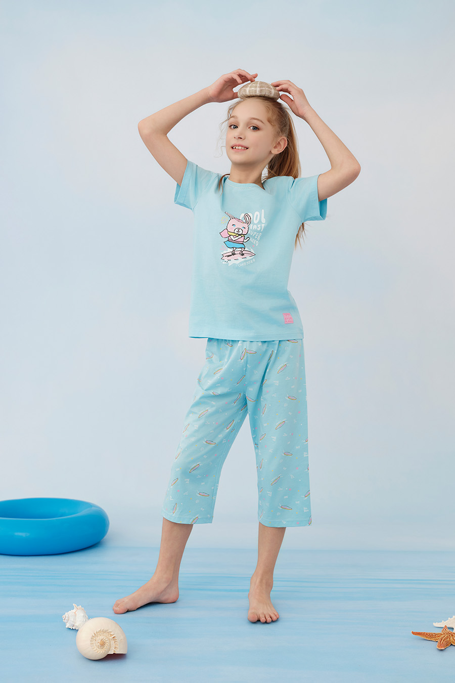 SCHIESSER Girl's Pure Cotton Soft Skin-Friendly Breathable Sleepwer Homewear Set