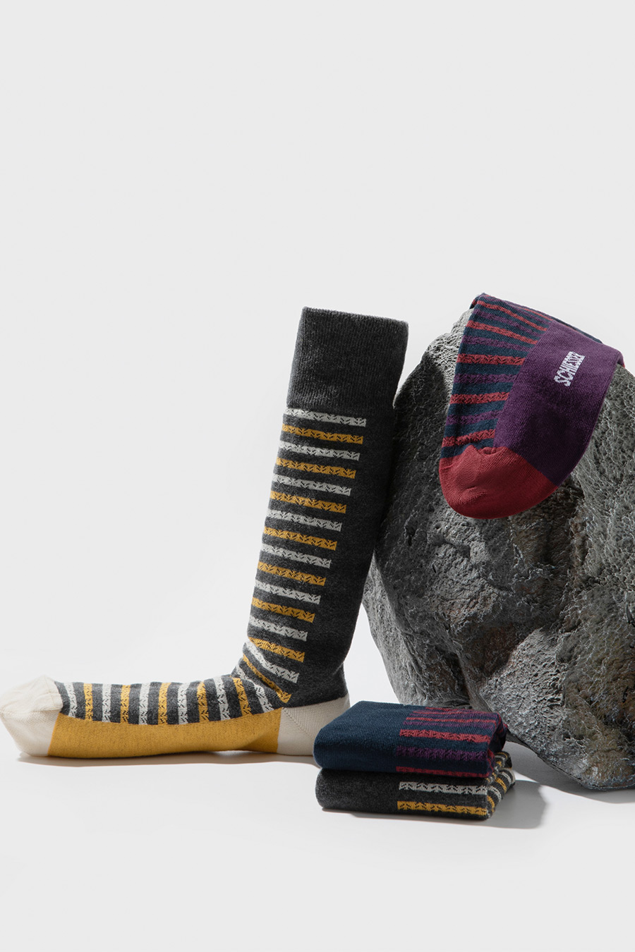 SCHIESSER舒雅铂雅欧洲进口25年早秋新品男士棉质透气高筒袜子