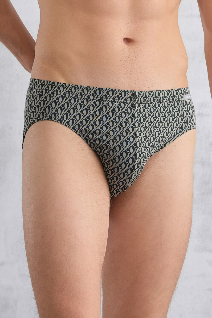 SCHIESSER舒雅26年早春新品男士莫代尔印花透气大码中腰三角内裤