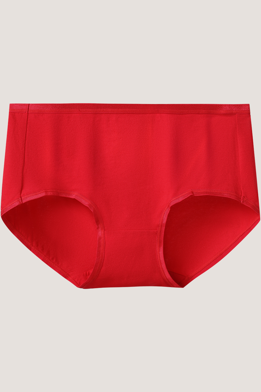 SCHIESSER舒雅26年秋新品女士棉质新鸿运本命年红品中腰平角内裤