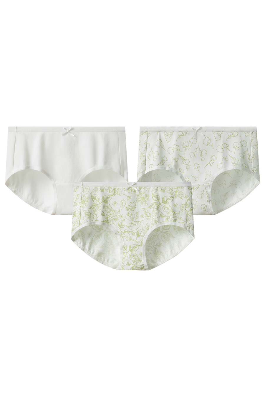 3條裝SCHIESSER舒雅25年早秋新品女士棉質印花透氣中腰平角內褲